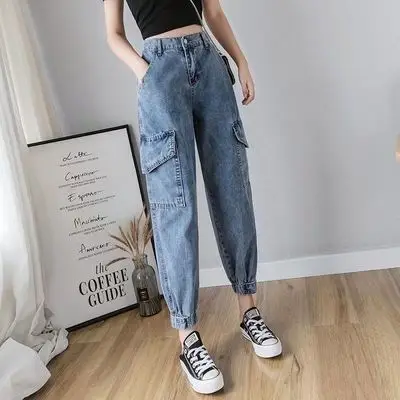 Women Micro-Flared Jeans Spring Autumn Retro Belt Elastic Slim Long Pants — feature 10