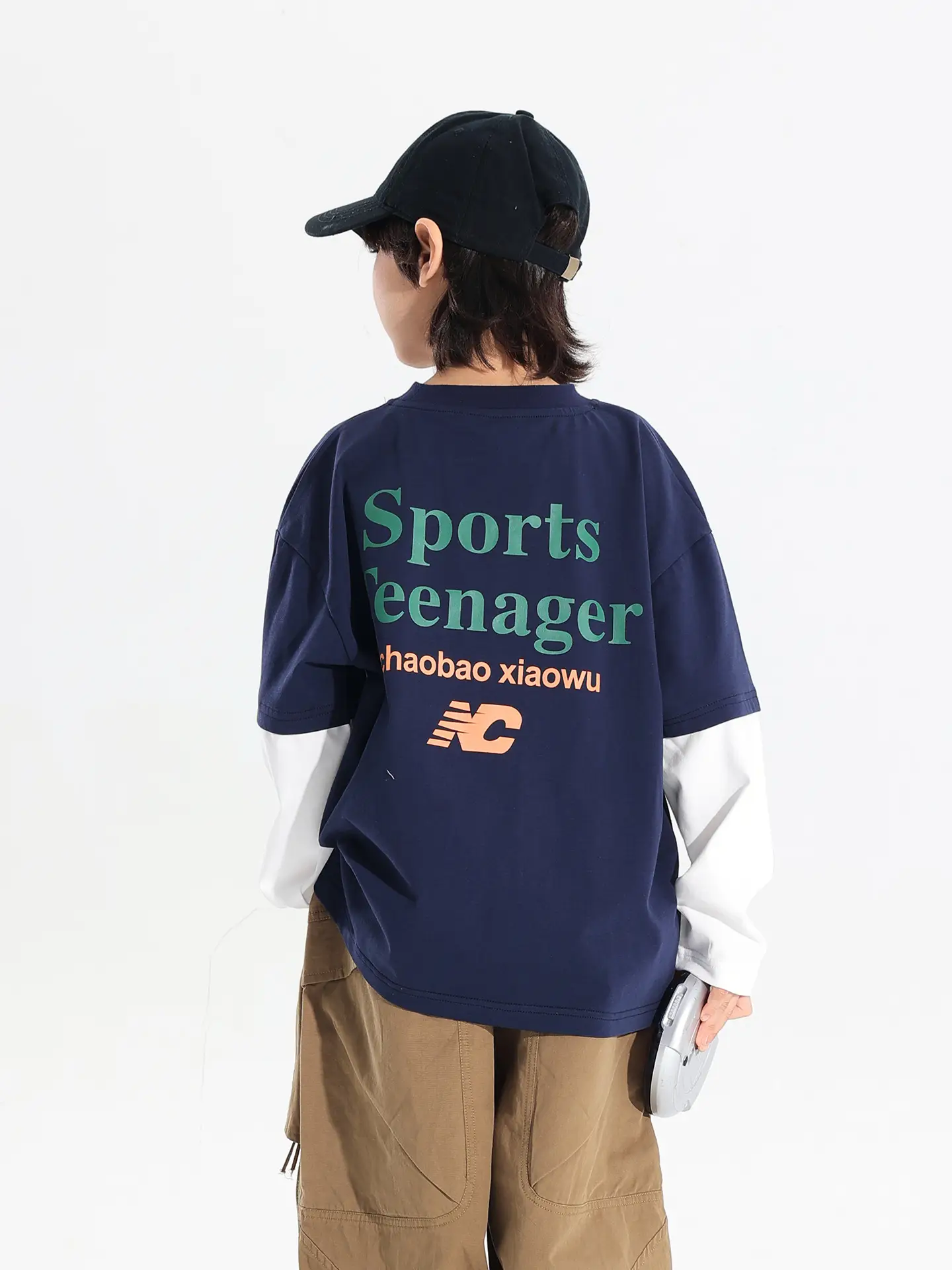 Boys Sports T-Shirt Maroon Long Sleeve 2025 - Image 7