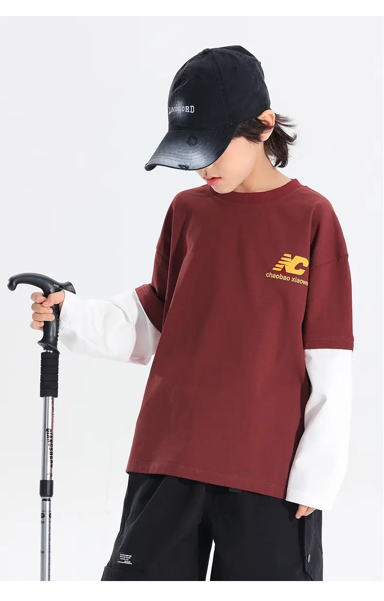 Boys Sports T-Shirt Maroon Long Sleeve 2025 — feature 12