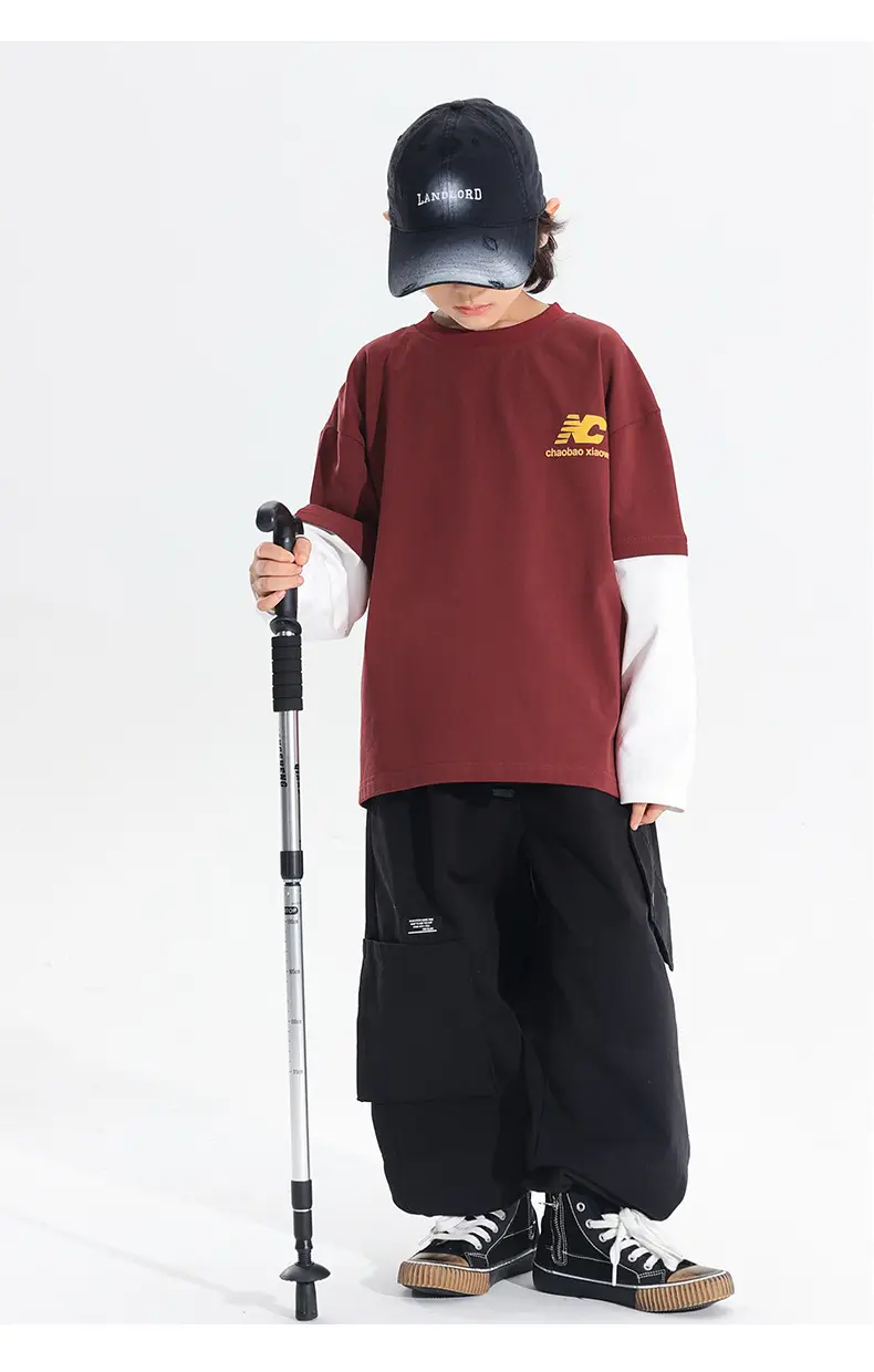 Boys Sports T-Shirt Maroon Long Sleeve 2025 — feature 13