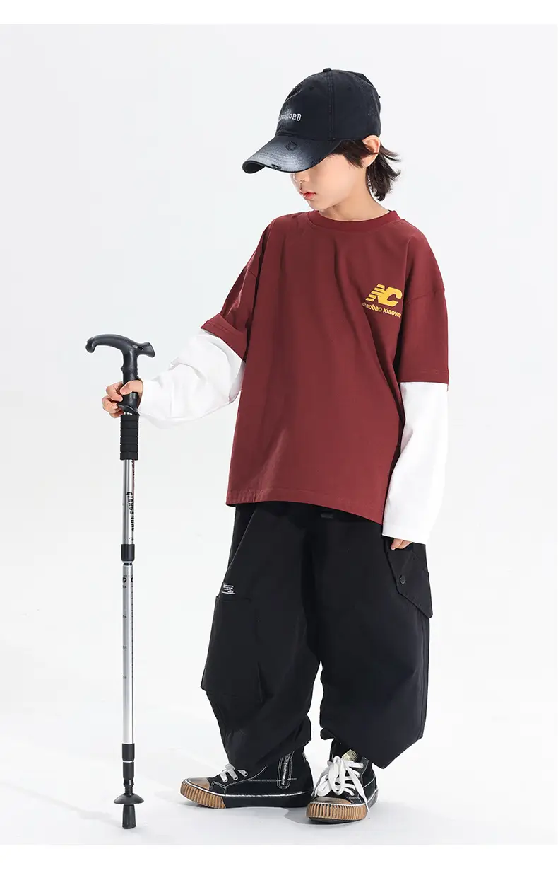 Boys Sports T-Shirt Maroon Long Sleeve 2025 — feature 14
