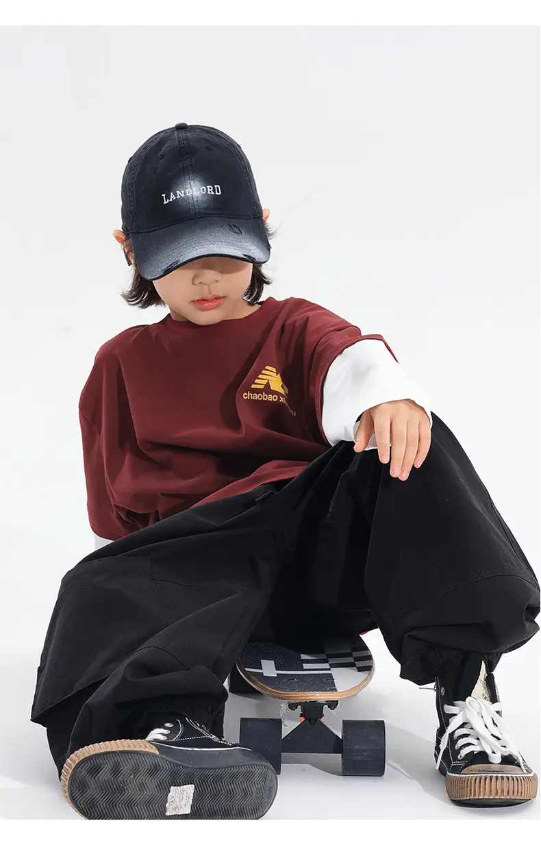 Boys Sports T-Shirt Maroon Long Sleeve 2025 — feature 15