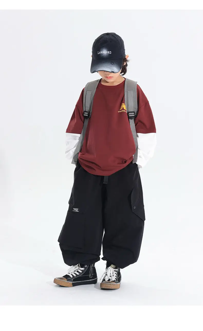 Boys Sports T-Shirt Maroon Long Sleeve 2025 — feature 19