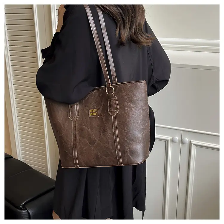Korean Style Brown Tote Bag Women 2025 Winter — feature 10