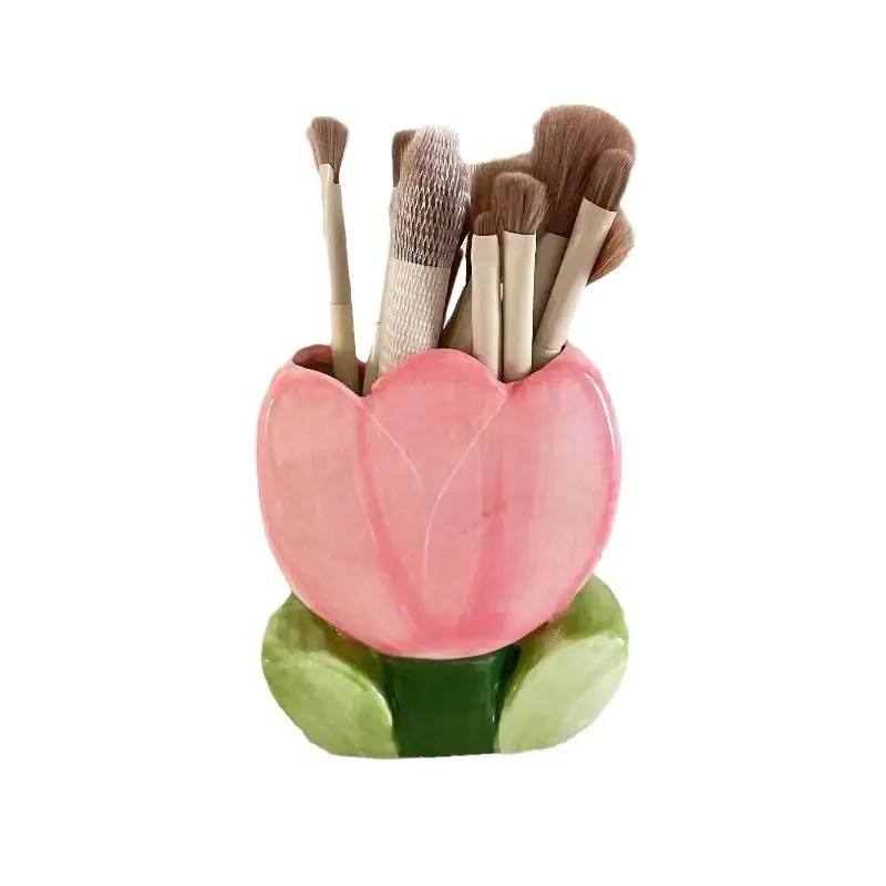 Tulip Makeup Brush Holder for Office & Bedroom Decor - Image 17