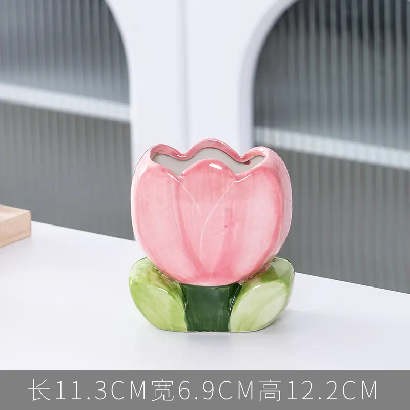 Tulip Makeup Brush Holder for Office & Bedroom Decor