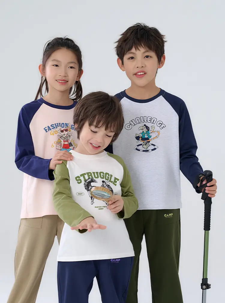 Cotton Long Sleeve T-Shirt for Girls Boys Middle Large — feature 15