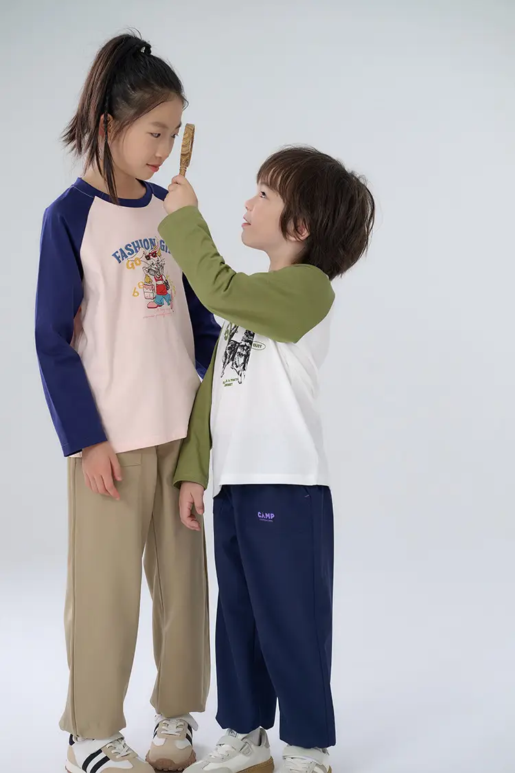 Cotton Long Sleeve T-Shirt for Girls Boys Middle Large — feature 19