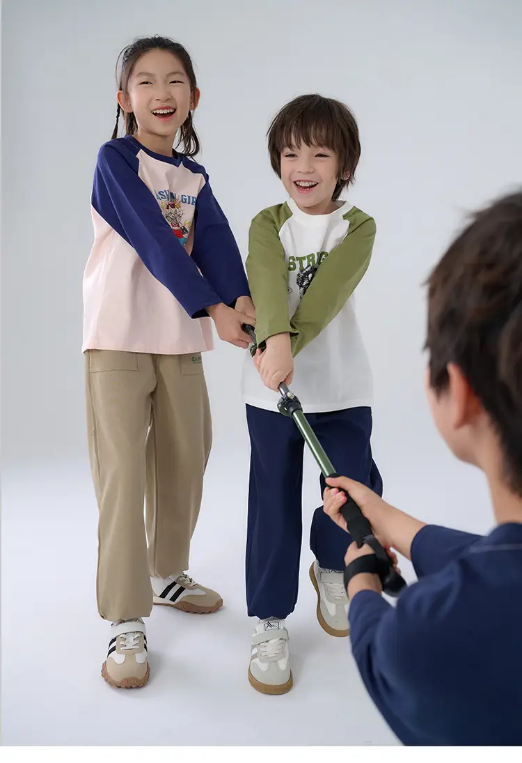 Cotton Long Sleeve T-Shirt for Girls Boys Middle Large — feature 21