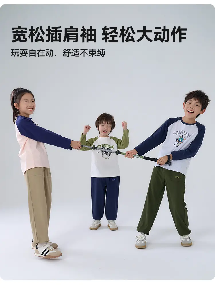 Cotton Long Sleeve T-Shirt for Girls Boys Middle Large — feature 6