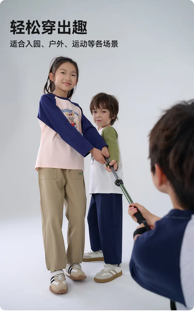 Cotton Long Sleeve T-Shirt for Girls Boys Middle Large — feature 7