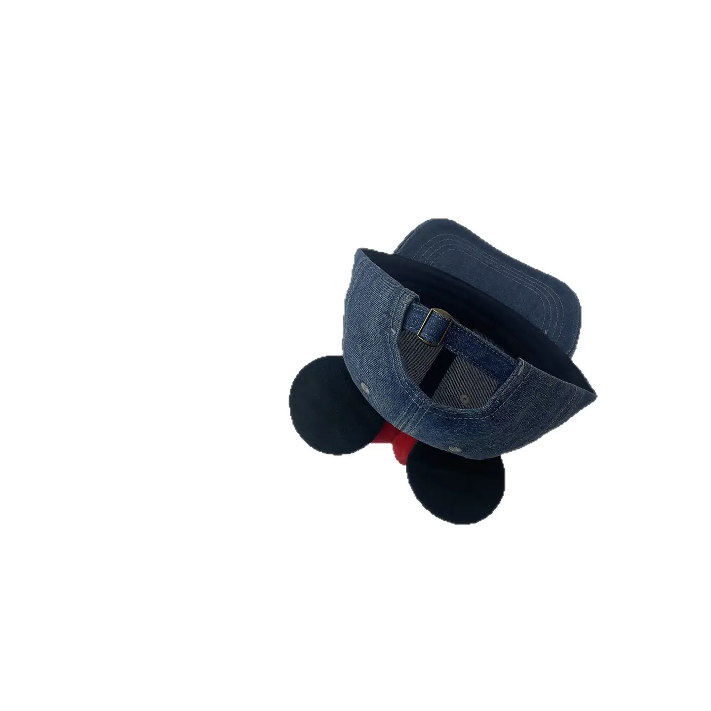 Mickey Mouse Denim Cap Blue Red Bow for Kids - Image 8