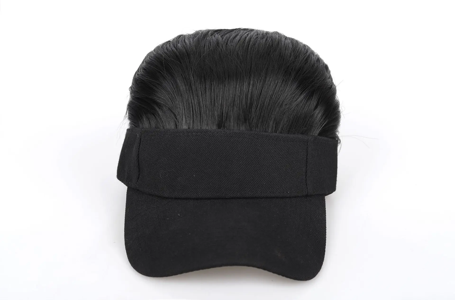 Men's Black Chemical Fiber Wig Cap Big Back Duck Cap — feature 7