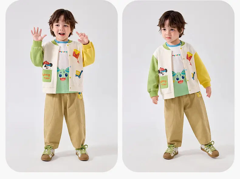 Dudu's Boys Baseball Cardigan & Girls Pants Spring 2026 Set — feature 14