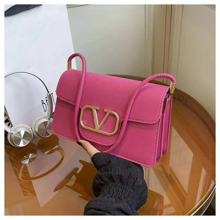 Pink LV Logo Crossbody Bag for Women - Image 5