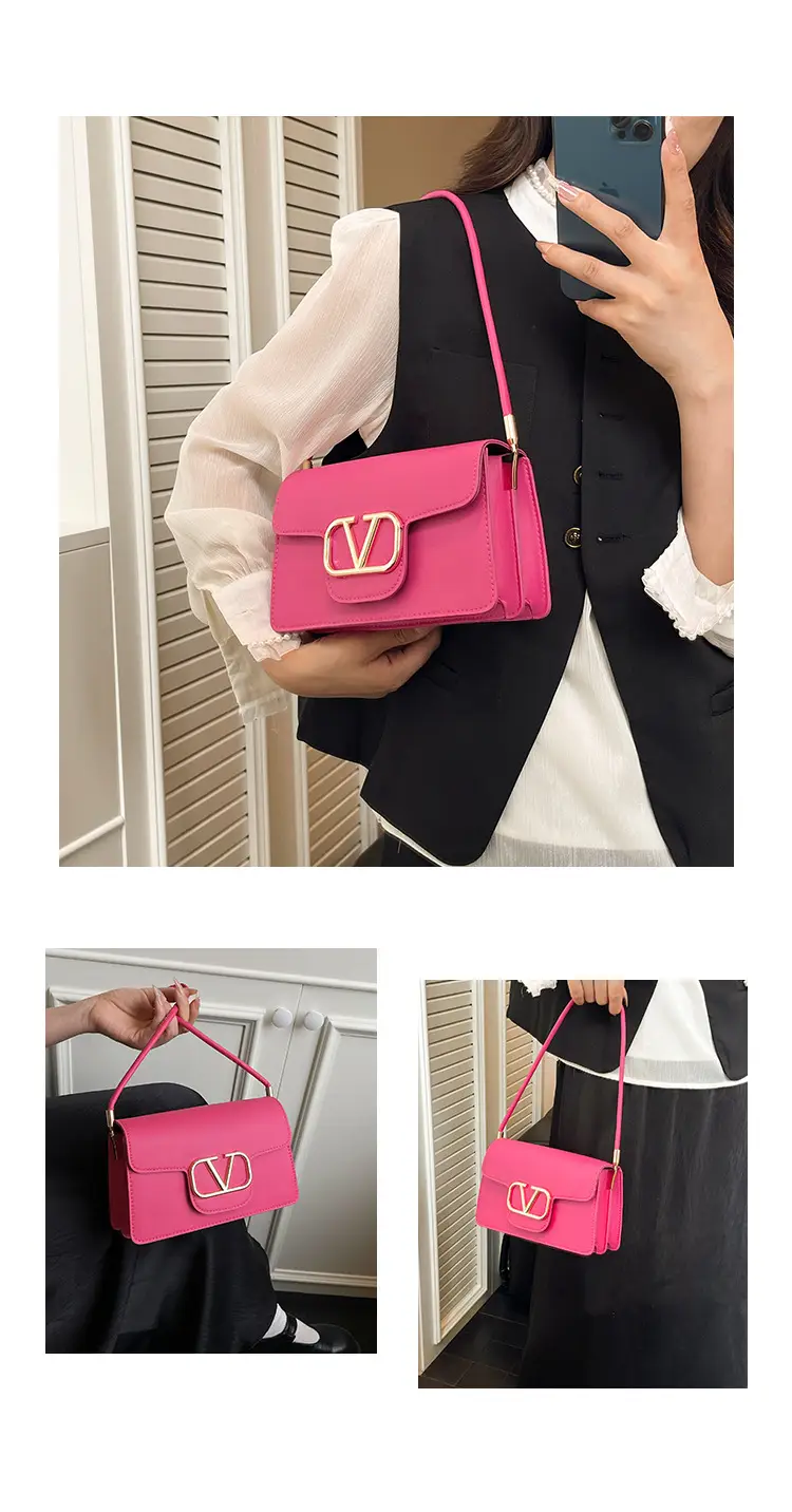 Pink LV Logo Crossbody Bag for Women — feature 9