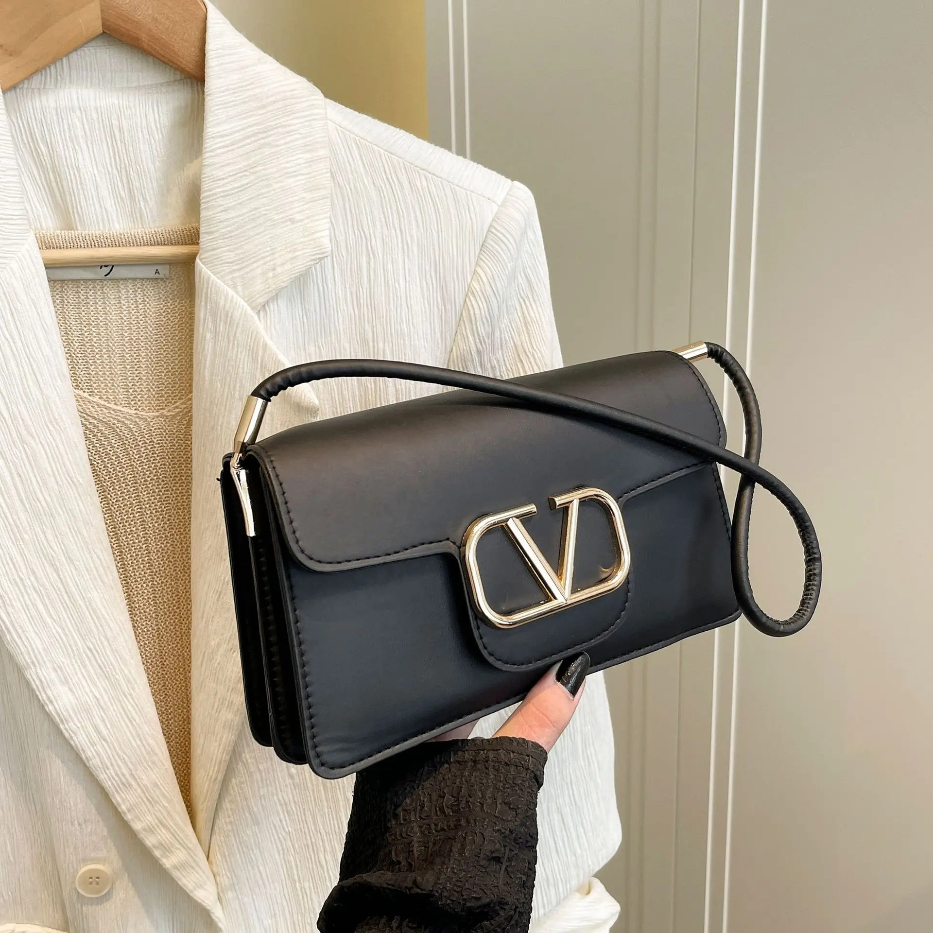 Pink LV Logo Crossbody Bag for Women - Image 2