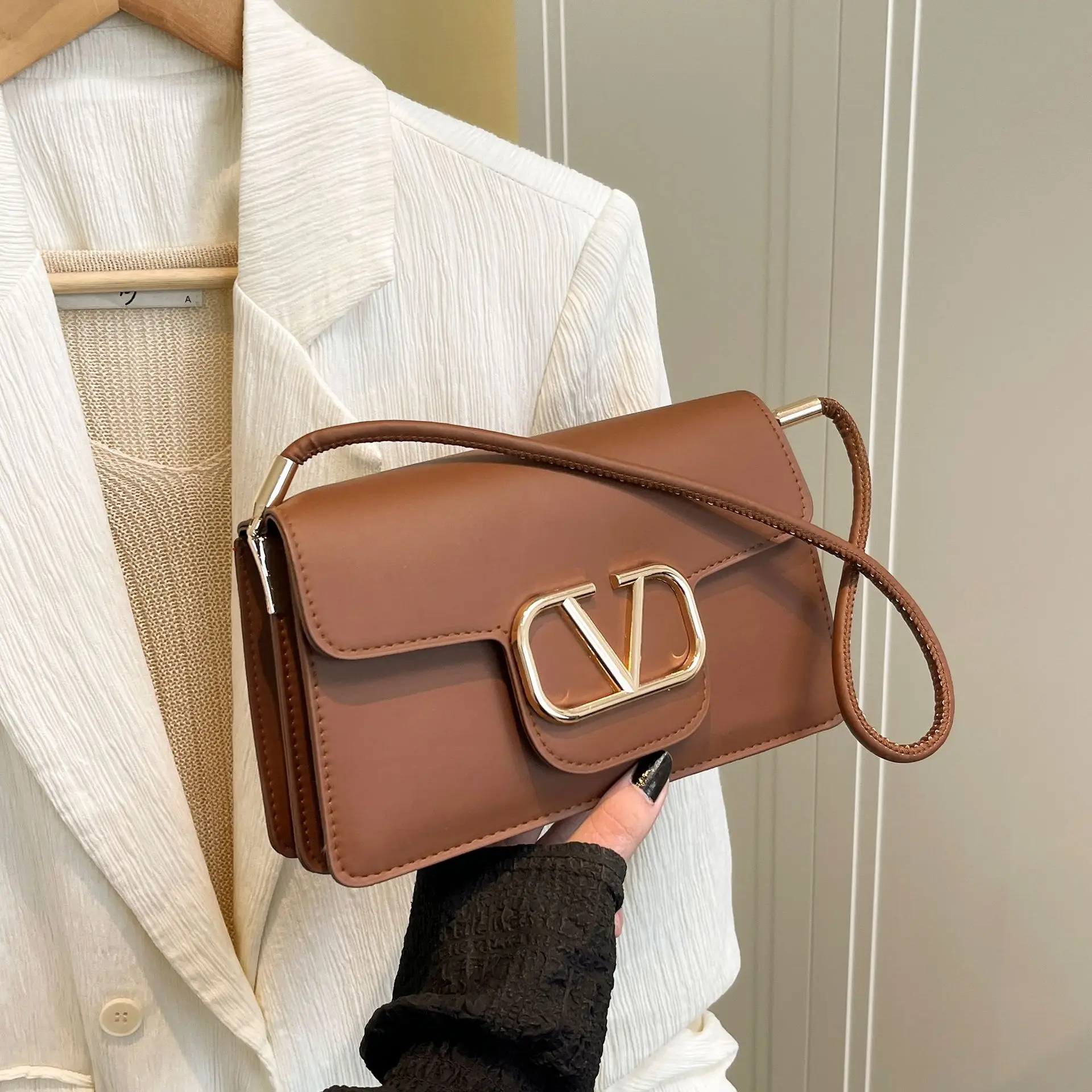 Pink LV Logo Crossbody Bag for Women - Image 3