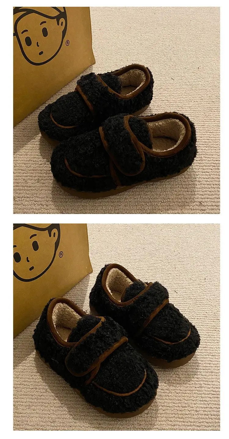 Women's Cotton Winter Slippers with Heel Brown — feature 20
