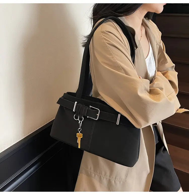 Pink Crossbody Bag with Belt Buckle for Women — feature 14