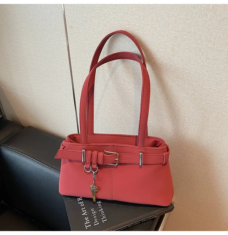 Pink Crossbody Bag with Belt Buckle for Women — feature 24