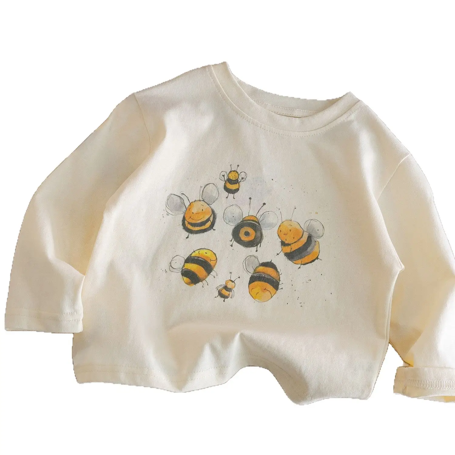 Children's Cartoon Long Sleeve T-Shirt Cream 2025 - Image 6
