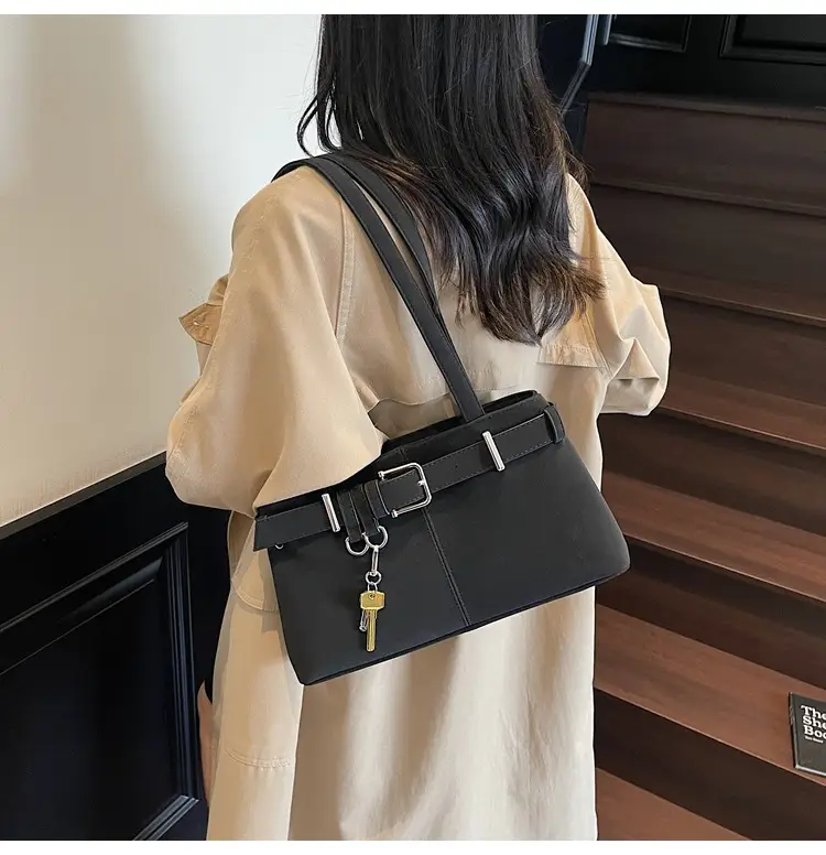 Pink Belt Buckle Shoulder Handbag for Women 2026 — feature 13