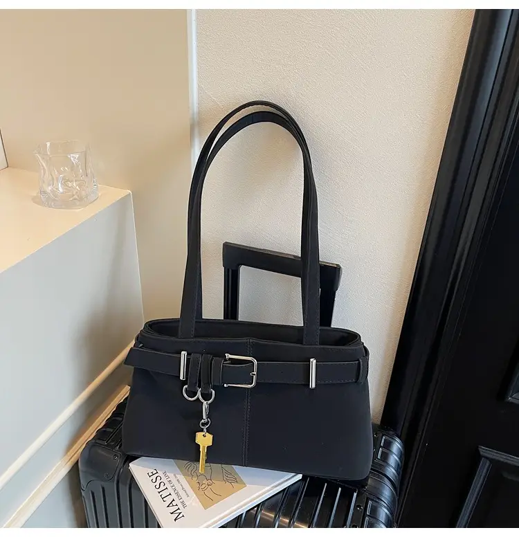 Pink Belt Buckle Shoulder Handbag for Women 2026 — feature 22