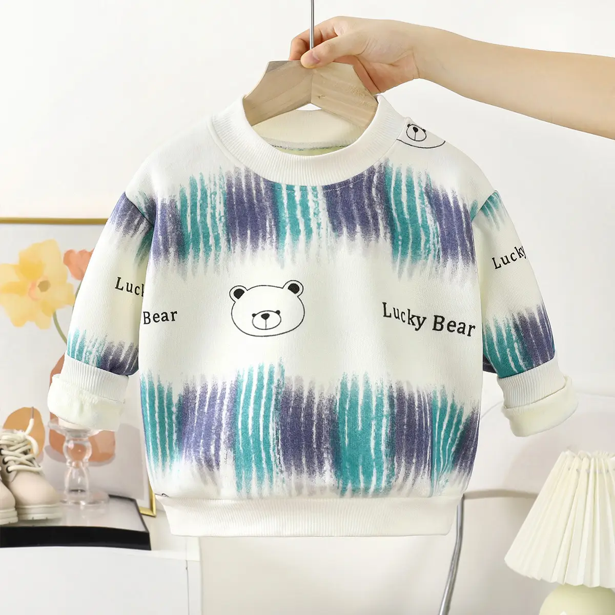 Children's Velvet T-Shirt Autumn Winter Boys Thickened Sweater - Image 6