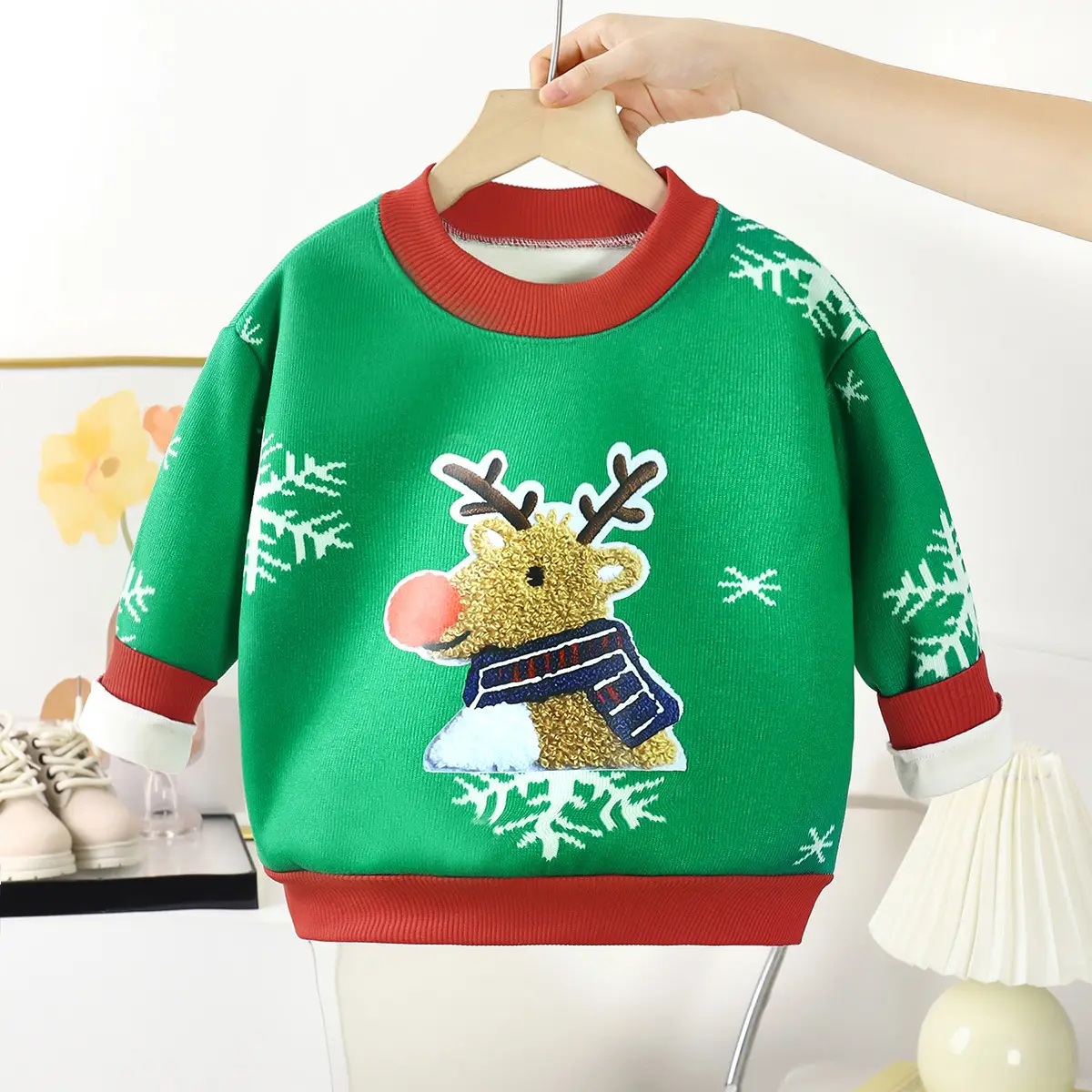 Children's Velvet T-Shirt Autumn Winter Boys Thickened Sweater - Image 8