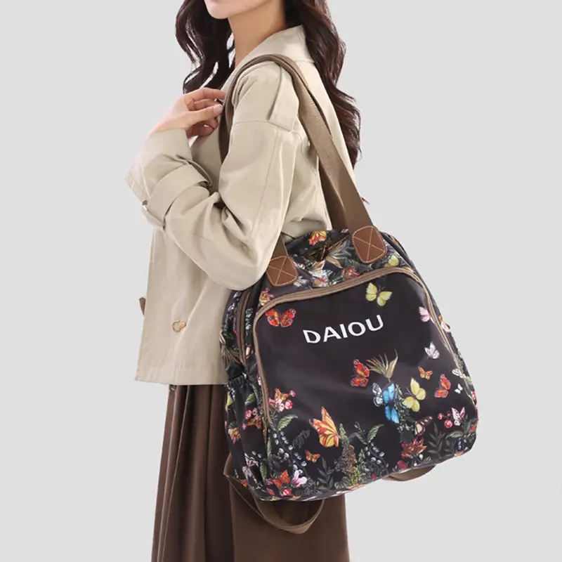 Lightweight Butterfly Print Travel Backpack for Women