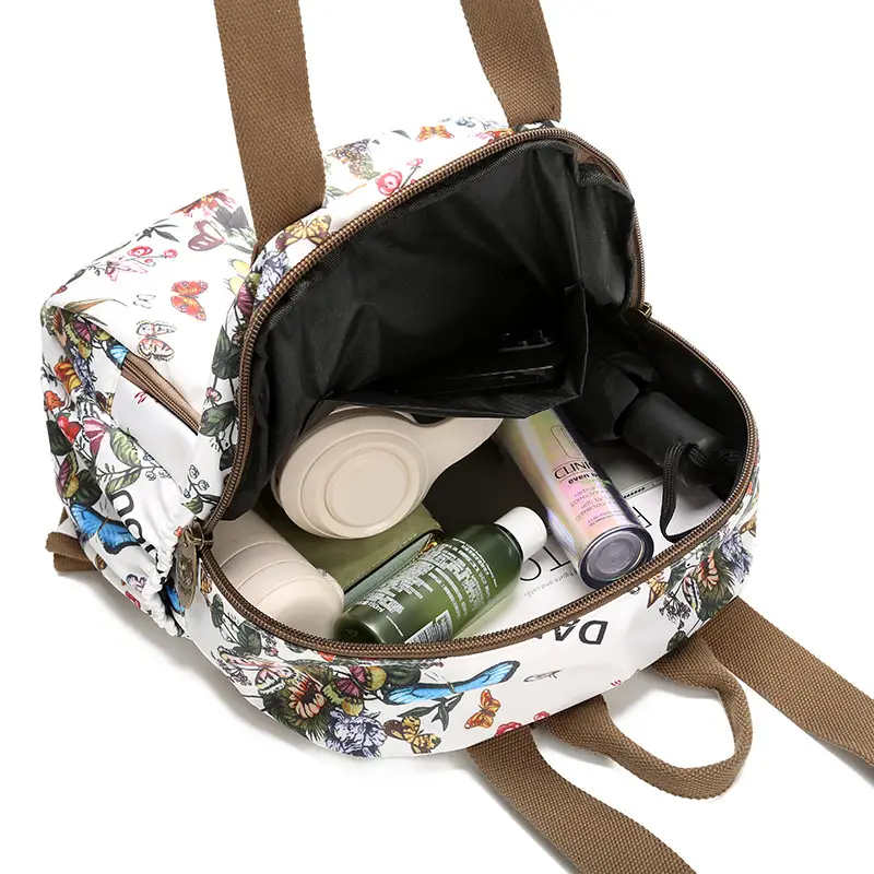 Lightweight Butterfly Print Travel Backpack for Women