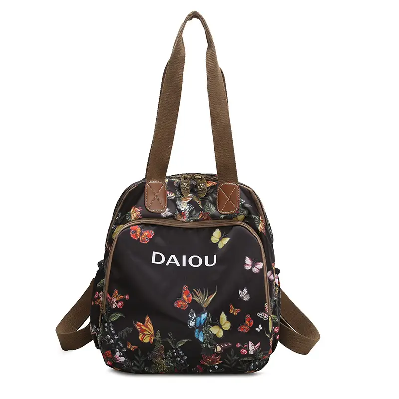 Lightweight Butterfly Print Travel Backpack for Women