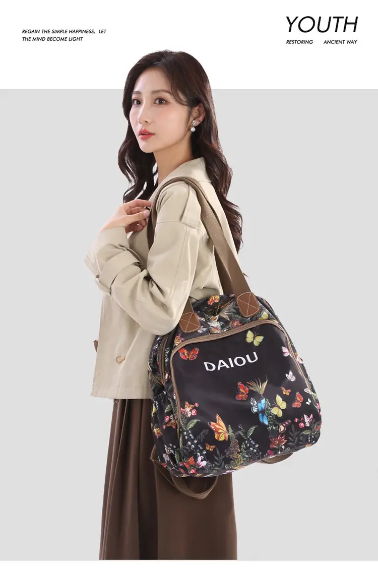 Lightweight Butterfly Print Travel Backpack for Women — feature 3