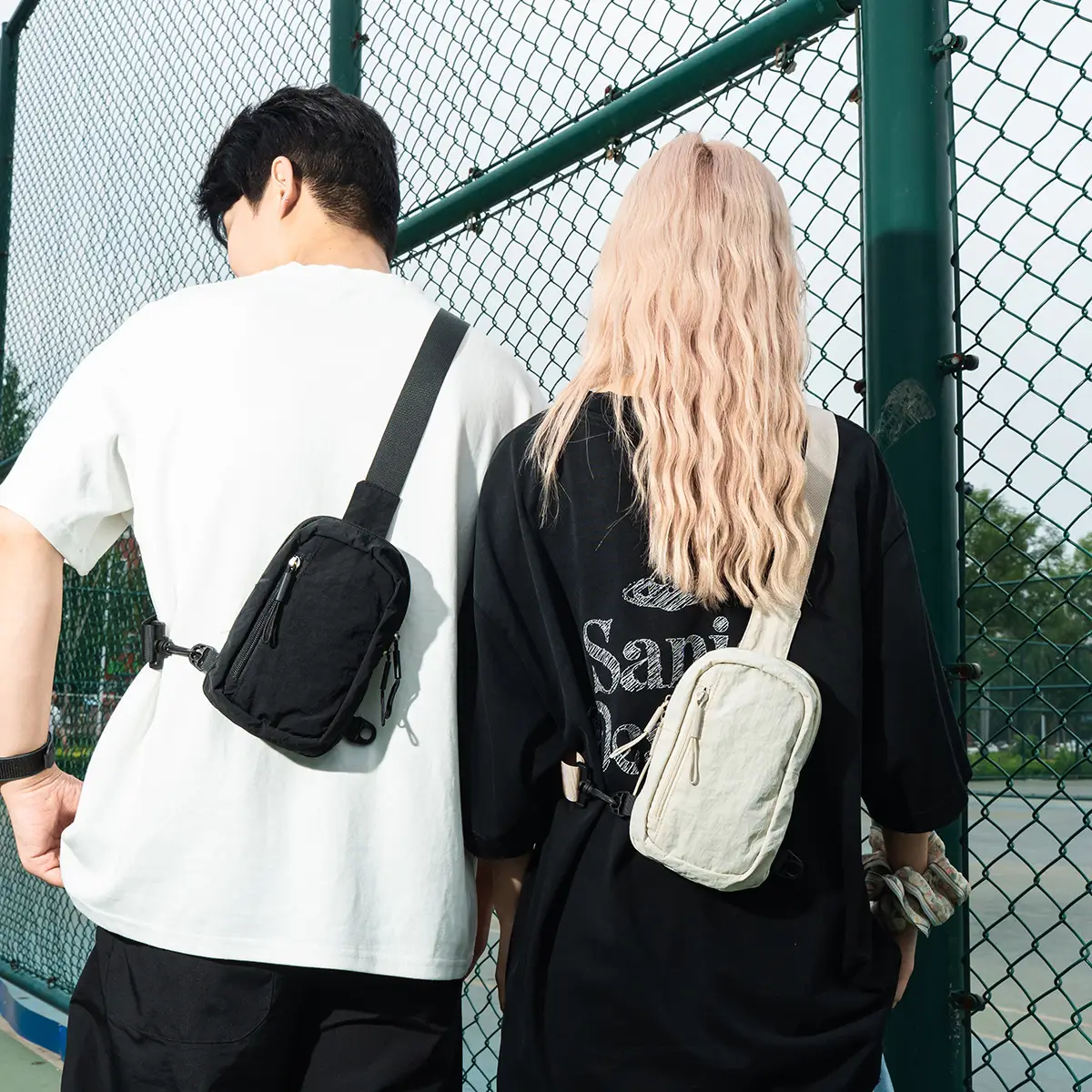 Black Lightweight Crossbody Sports Bag for Street Fashion - Image 7