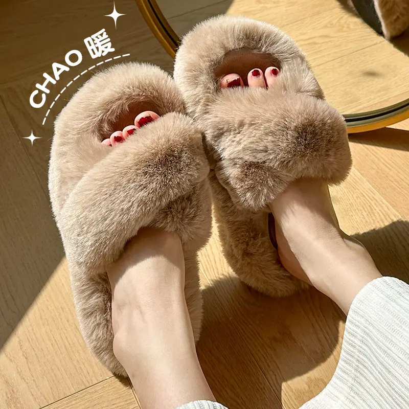 Women's Cotton Slippers for Home, Autumn and Winter, Thick-Soled, Height-Increasing, Winter Plush Slippers, Home and Outdoor Wear, Women's Cotton Shoes Wholesale - Image 3