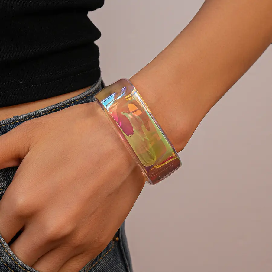 European and American Exaggerated Colorful Acrylic Geometric Irregular Bracelets Cross-Border Simple Personality Unique High-End Hand Jewelry for Women — feature 32