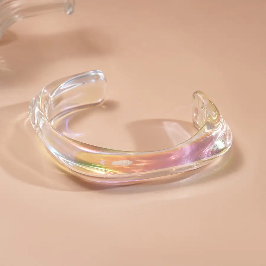 European and American Exaggerated Colorful Acrylic Geometric Irregular Bracelets Cross-Border Simple Personality Unique High-End Hand Jewelry for Women