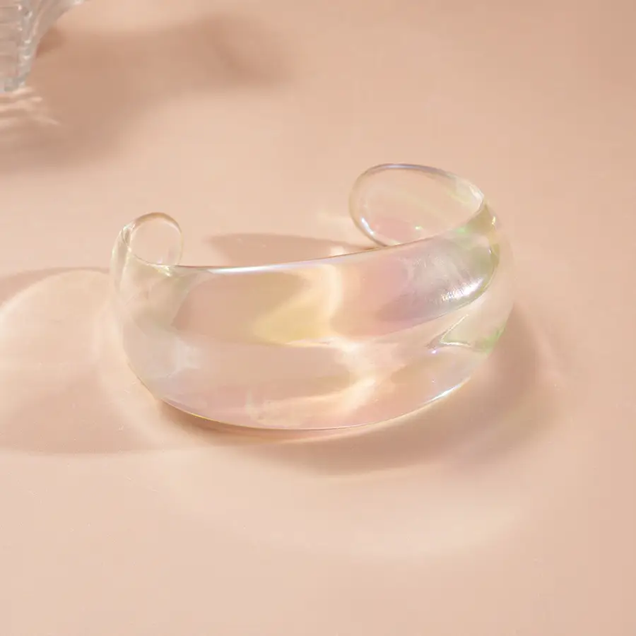 European and American Exaggerated Colorful Acrylic Geometric Irregular Bracelets Cross-Border Simple Personality Unique High-End Hand Jewelry for Women