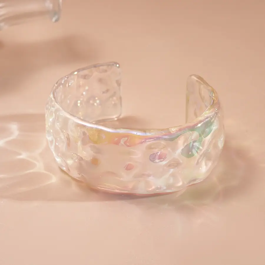 European and American Exaggerated Colorful Acrylic Geometric Irregular Bracelets Cross-Border Simple Personality Unique High-End Hand Jewelry for Women