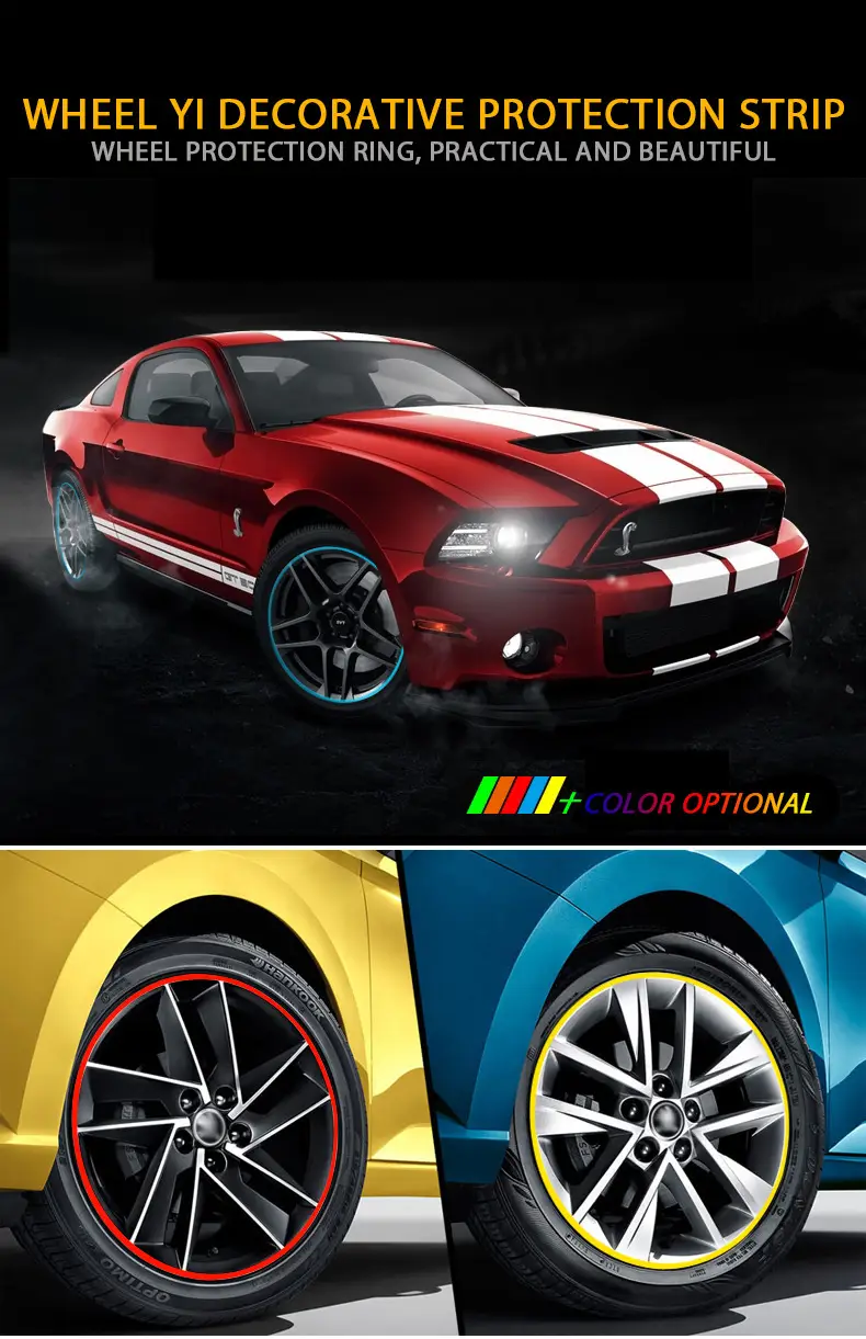 Car Wheel Decorative Strips Anti-Scratch & Collision Protection — feature 8