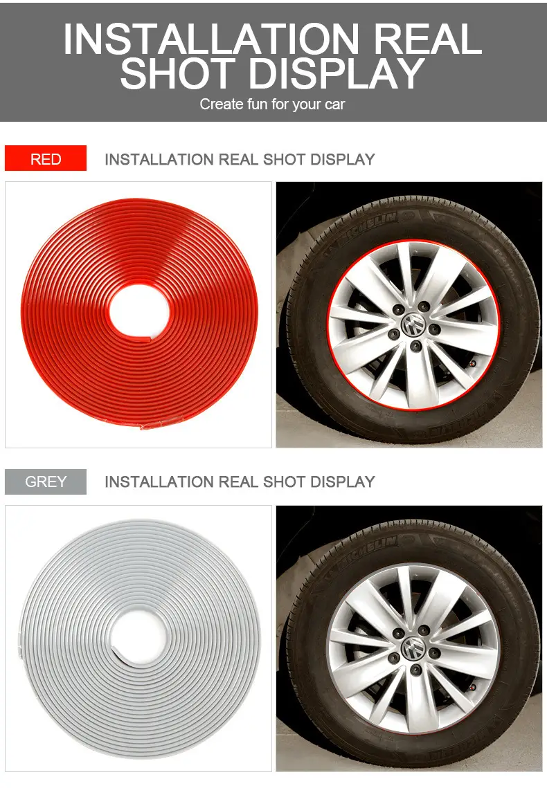Car Wheel Decorative Strips Anti-Scratch & Collision Protection — feature 9