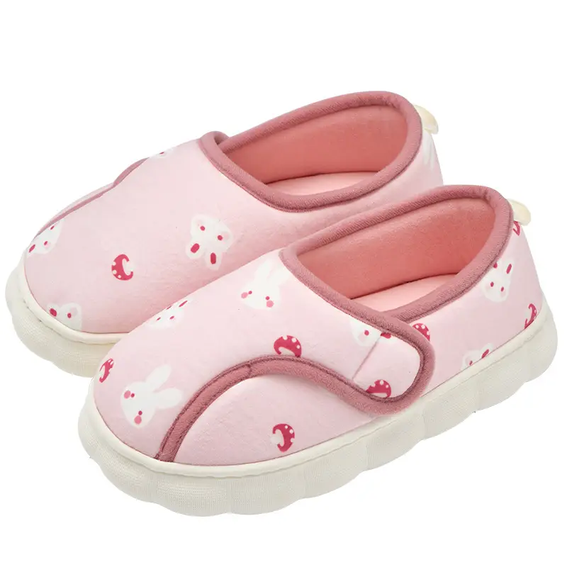 Women Cotton Closed-Toe Slippers with Thick White Soles - Image 2