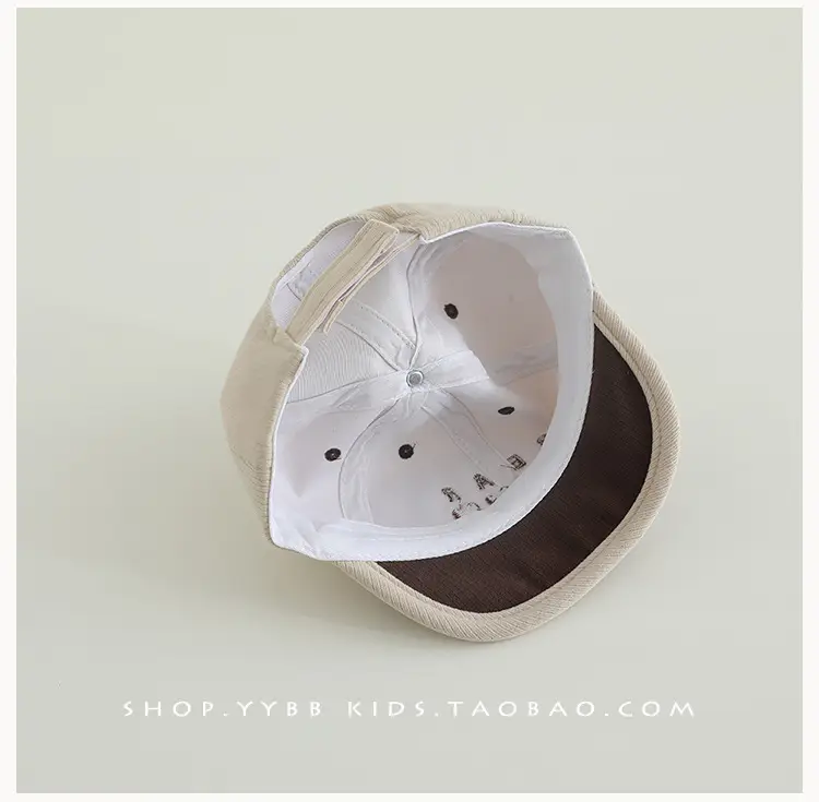 Baby Bear Print Baseball Cap Beige Brown Winter Windproof — feature 6