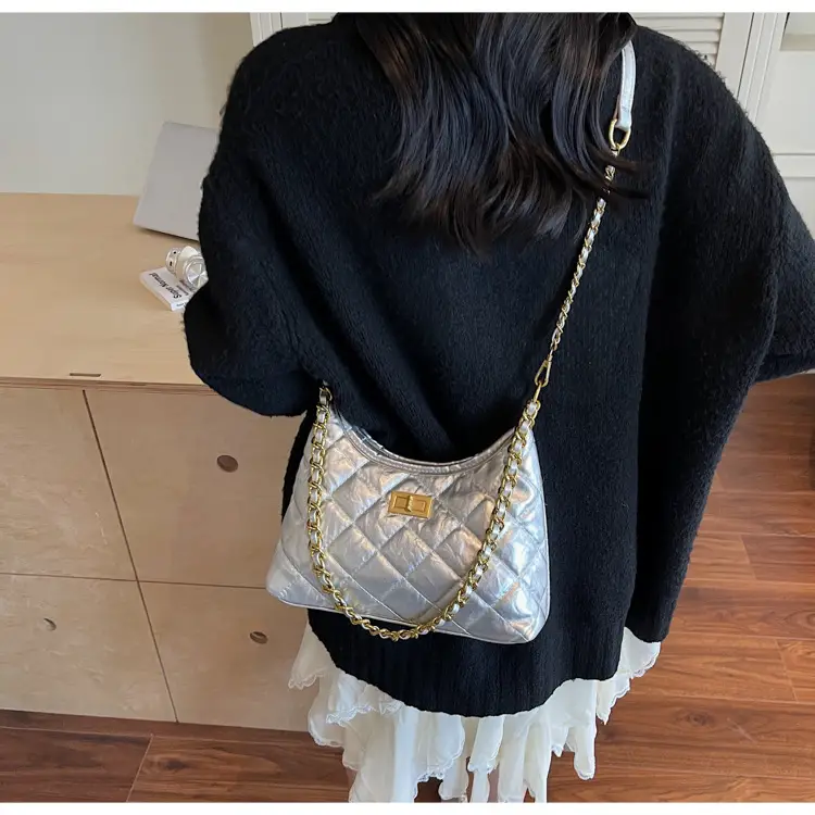 Silver Quilted Chain Tote Bag for Women 2026 — feature 14