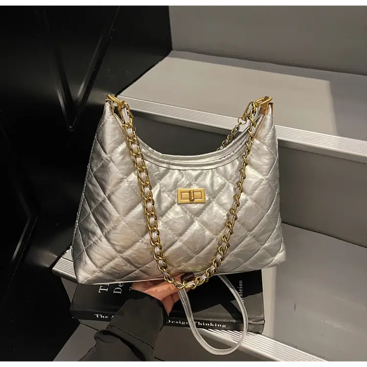 Silver Quilted Chain Tote Bag for Women 2026 — feature 20