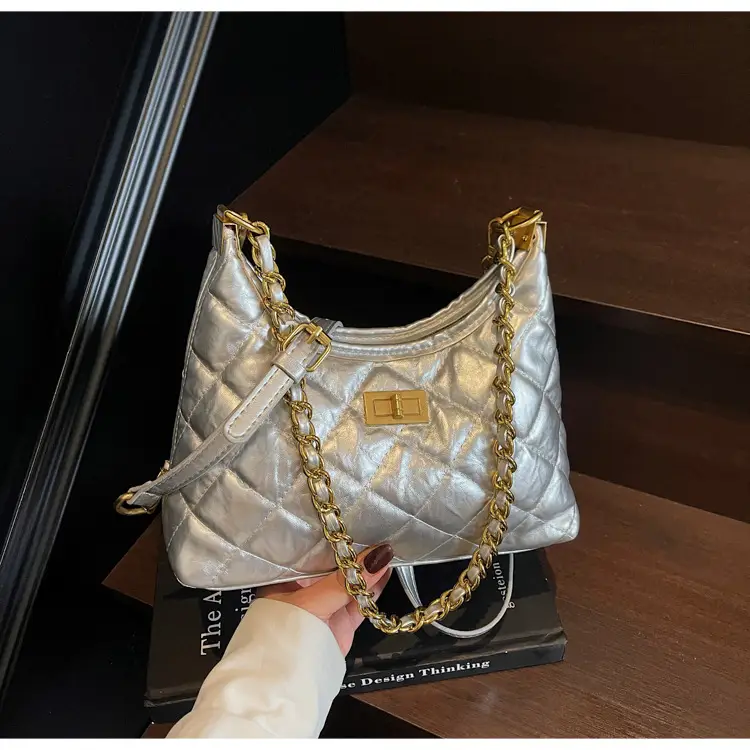 Silver Quilted Chain Tote Bag for Women 2026 — feature 24