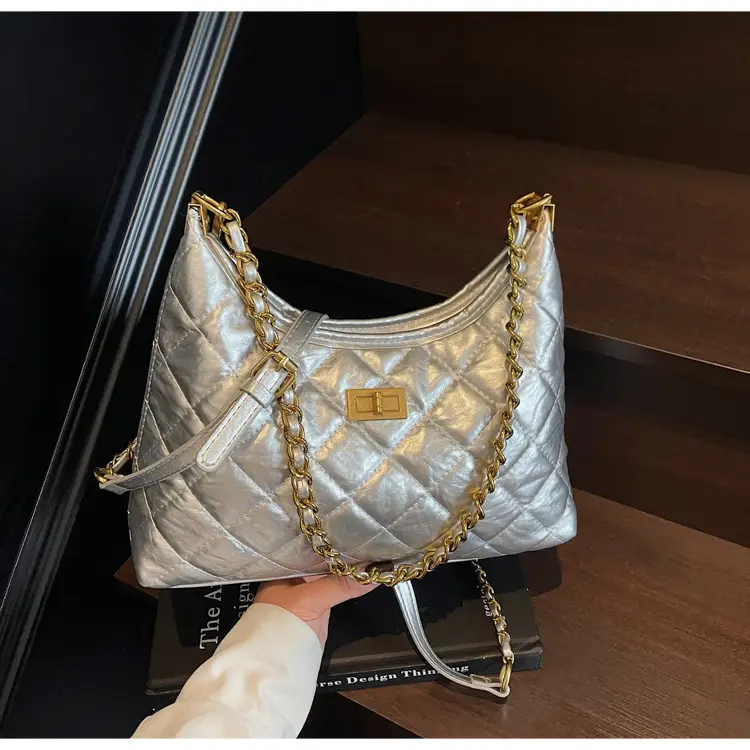 Silver Quilted Chain Tote Bag for Women 2026 — feature 26
