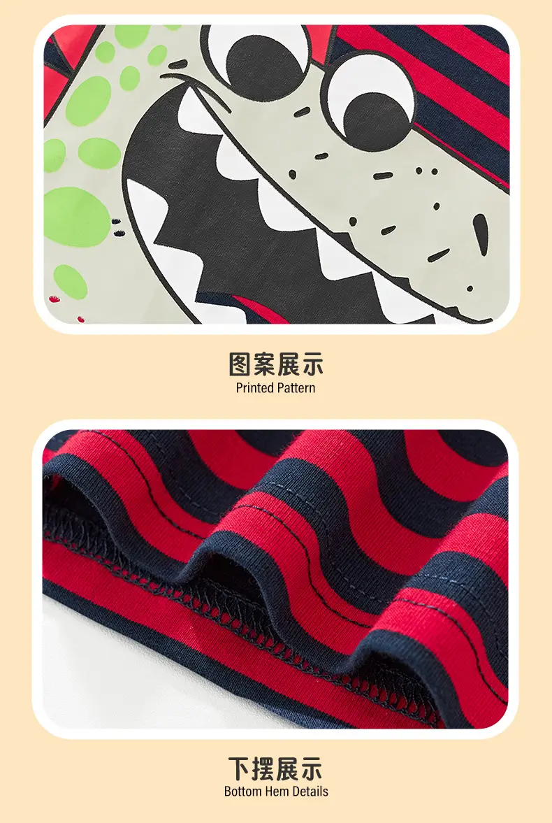 Kids Striped Cotton T-Shirt Boys Autumn Winter — feature 10