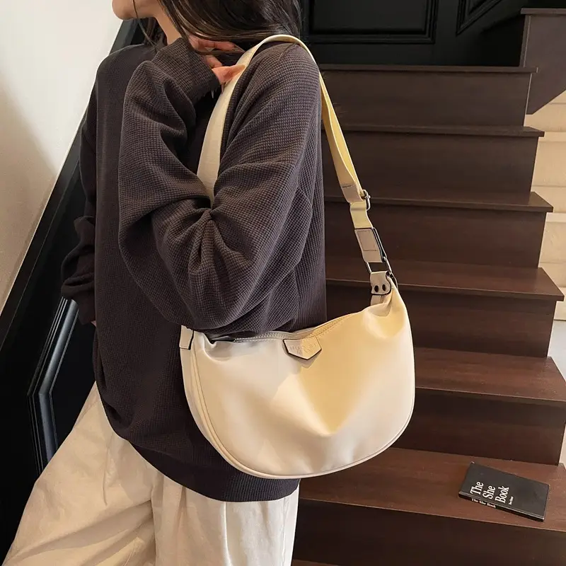 Women's Casual Shoulder Bag Cream 2025 Summer - Image 6